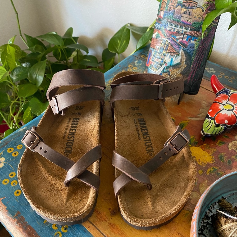 Birkenstock Brown Leather Sandals NWOT